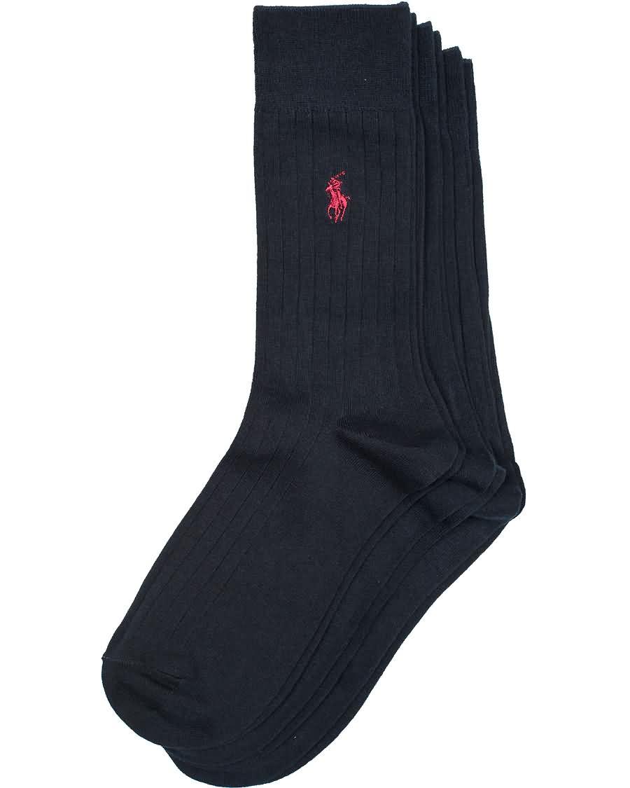 polo ralph lauren 3-pack egyptian cotton sock navy Opprinnelige Salg 7gz4f